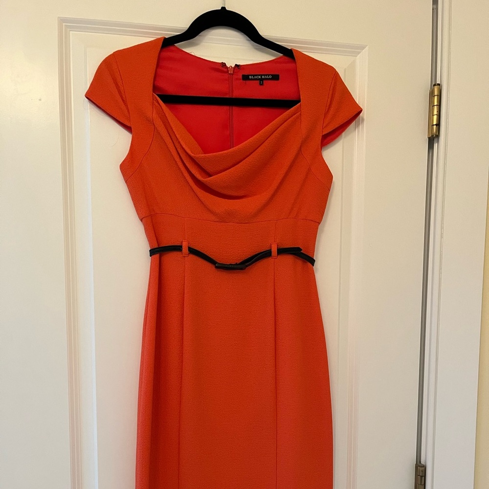 A Black Halo sheath dress